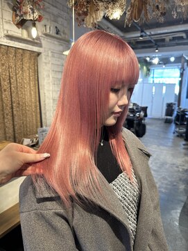 トロニー(TLONY) ピンクカラー/ピンクベージュ/ケアブリーチ/渋谷美容室