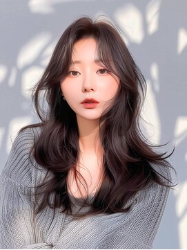 ラベスト キョウト(LOVEST) 韓国風レイヤー/センターパート/アッシュ/フェイスレイヤー