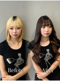 マロンブラウン×エクステ80枚