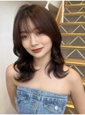 韓国くびれこなれミディココアブラウン