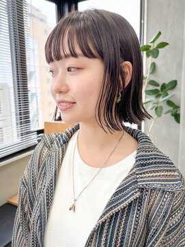 テトヘアー(teto hair) ワイドバング、外はねボブ、切りっぱなしボブ、アッシュブラウン