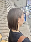 20代30代ワンレン切りっぱなしボブ小顔カット秋ヘア大人ヘア