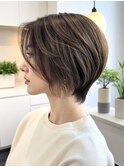 【脱白髪染め】40代からの透明感ショートヘア B Mplusミズイデ