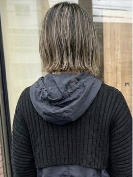 ニコリヘアワークス(nicori hair works) ボブ×ハイライト3