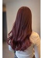 サロン(SALON)&nbsp;大人気☆ブリーチ1回でツヤ感たっぷりワインレッドカラー◎