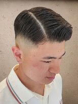 ワンワンオー バーバーショップ 長浜店(@110 BARBER SHOP) 高めフェード×ハードパート