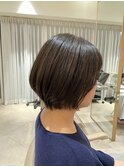 丸みショートボブ20代30代40代前髪ありボブ大人ショート