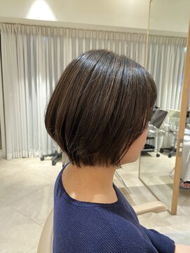 ロージーバイフーガヘアー 元住吉店(Rosy by FUGAhair) 丸みショートボブ20代30代40代前髪ありボブ大人ショート