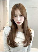 ロングレイヤー/髪質改善/艶髪/ストレートヘア/ナチュラル韓国