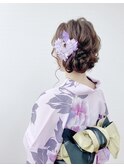 浴衣＆サイドアップアレンジ