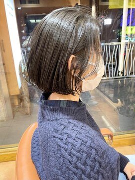 モリオフロムロンドン 原宿本店(morio from London) 【morio 原宿】ミニボブ 前髪なし 20代30代 髪型