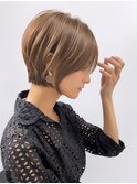 ショートボブ×ショコラアッシュ【束感/ヘルシースタイル/立川】