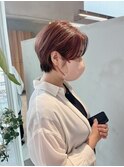 【森千晶】艶髪透明感ココアブラウン/大人丸みショート/絶壁解消