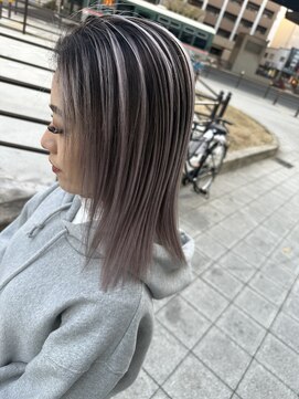 ラフ 難波店(LAFF) #黒髪#ボブルフ#ネビージュ#小顔#ワンレン