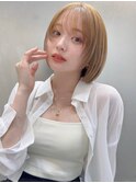ブリーチ/ハイトーン/ショートボブ/ショート/ボブ/抜きっぱなし