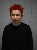 10代20代メンズハイトーンメンズオレンジカラーメンズカット