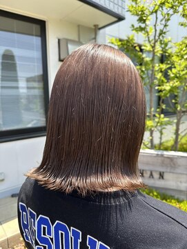 キーマン(KEYMAN) ブリーチあり　ミルクティーカラー