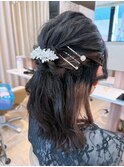 結婚式/卒業式/成人式/ハーフアップヘアセット