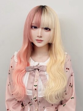 ラピステン 福岡天神 大名店(Lapis) ブリーチ/エクステ/ブロンド/2トーン/ピンク/地雷デザイン