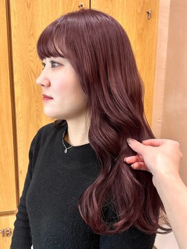 ガーデンヨコハマ(GARDEN YOKOHAMA) 【越後】 ピンクラベンダー ブリーチなし 巻き髪 顔周りカット