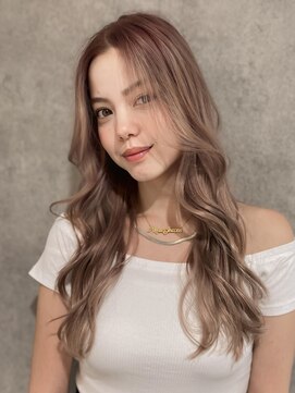 エアー 青山(AIR) 透明感カラーピンクレイヤーカット髪質改善学割