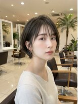 フォルテ 榛原パームス店 イメチェンピンクベージュアンブレラカラー前髪クールショート