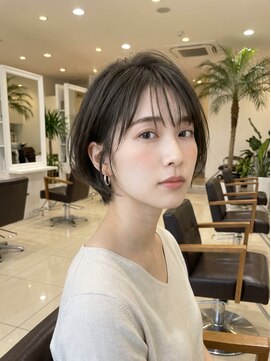 フォルテ 榛原パームス店 イメチェンピンクベージュアンブレラカラー前髪クールショート