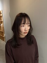 サンプラス(san+)&nbsp;【マユコ】顔まわりフェイスレイヤーカットミディアムレイヤー