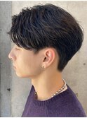 名古屋栄フェザーパーマ毛流れパーマ刈り上げセンターパート