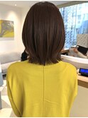 くびれレイヤーボブ大人ボブグレージュ20代30代40代春ヘア