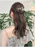 結婚式ヘアセット ハーフアップアレンジ【八王子】