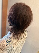 ポルム パプリカ(polum paprika)&nbsp;くびれヘアウルフカットシースルーバング韓国グレーベージュ