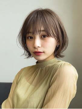 ブレイブ 我孫子(BRAVE abiko) 【小顔ひし形シルエット】ふんわり大人可愛い外ハネくびれボブ