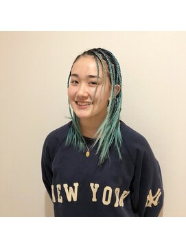 ディーアール(DR) ブラックヘアー地毛ブレイズ!!