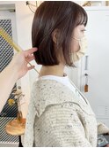 ラベンダーブラウン 大人ボブ ミニボブ イルミナカラー
