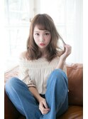 【carin 横浜】バレイヤージュノーブルロブ＆厚めバング