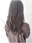 ブラウンアッシュ大人可愛いふんわりカール小顔カット