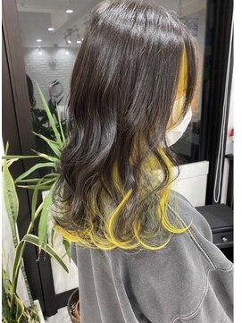 シャルム ヘアー デザイン(CHARME Hair Design) 【Wデザイン】 ネオンイエロー