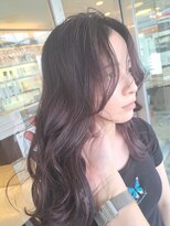 マリーインターナショナル 浦添店(MARIE INTERNATIONAL) ロングレイヤーラベンダーピンクベージュブリーチ巻き髪前髪