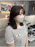 透明感グレージュ/ブリーチなし