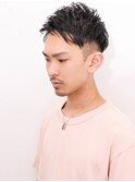 束感ショートマッシュパーマウルフ波巻きハイライト305