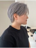 福井 大和田 ブリーチ ダブルカラー シルバー ショート