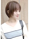 小顔愛されショート★インナーピンクデザインカラー
