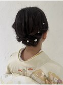 訪問着　ヘアセット　ミディアム