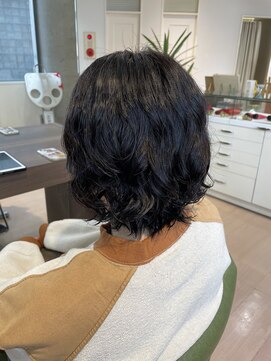 アウラ(AURA) ボブパーマコテ巻き風パーマゆる巻きパーマ