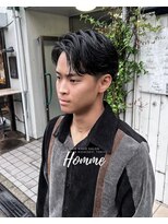 オムファミーユラグ(homme, famille raugh) 抜け感あるニュアンスパーマ