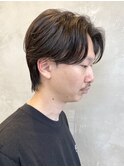 センターパートメンズパーマニュアンスパーマフェザーパーマ調布