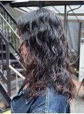【白石】レディースミディアムウェーブヘアスパイラルパーマ原宿