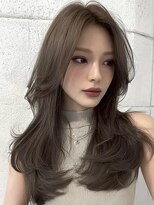 ノイズオオサカ 天王寺店(NOISM OSAKA)&nbsp;20代30代40代くびれミディ韓国ヘア小顔外ハネミディアムアッシュ