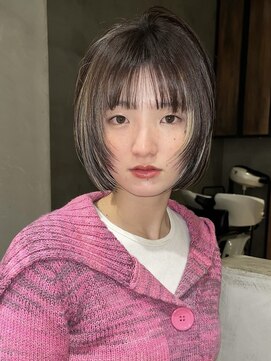 顔まわりレイヤー/ボブ/ハイライト